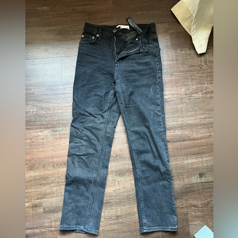 Zara straight leg black jeans